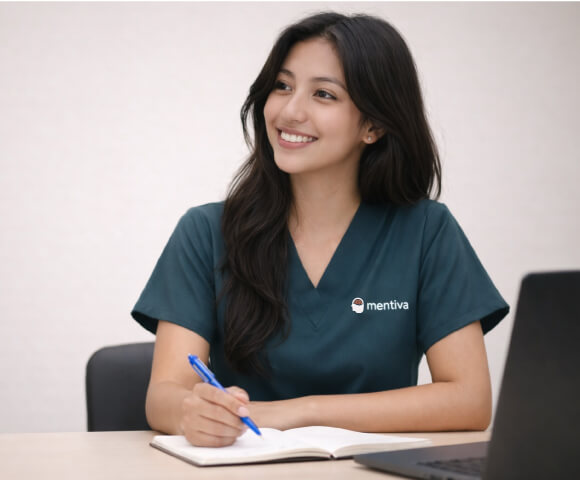 Psicóloga de Mentiva en sesión de terapia online